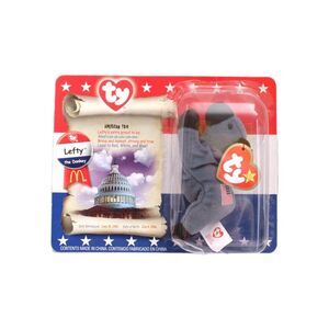 Ty Beanie Babies Lefty the Donkey Mc Donalds American Trio Original Pack NEW